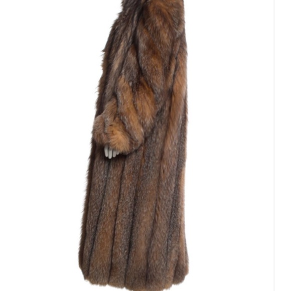 Rein, Rame and Gurwitch Gorgeous Brown Fox full length long fur coat - Picture 3 of 3